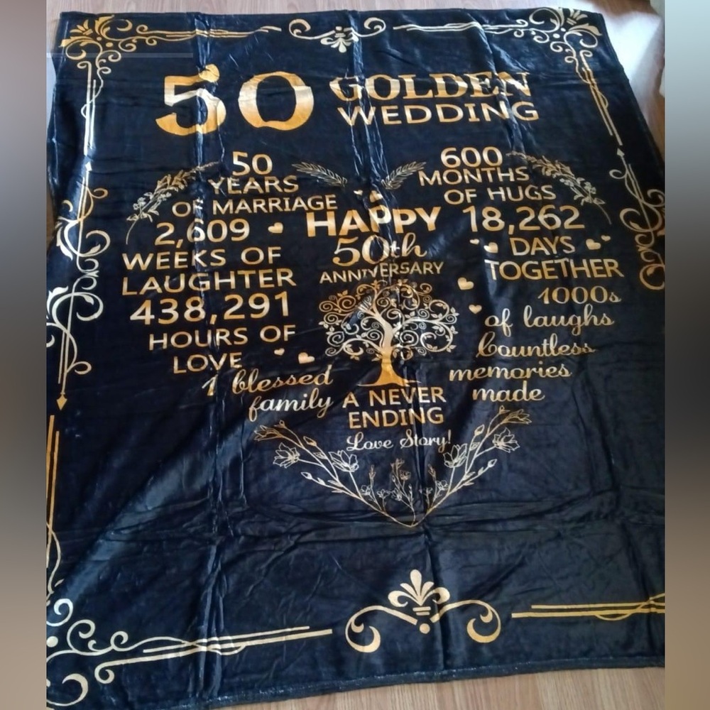 New 50th anniversary Sherpa throw